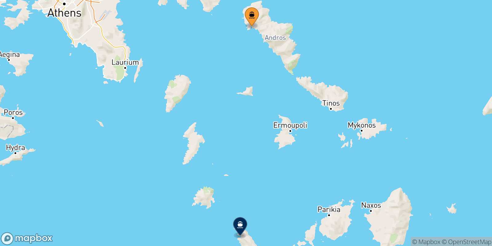 Andros Sifnos route map