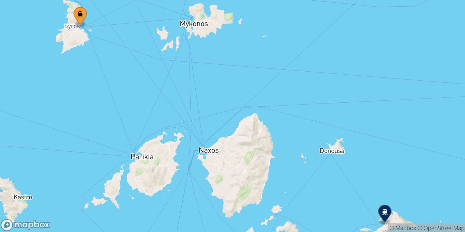 Syros Aegiali (Amorgos) route map