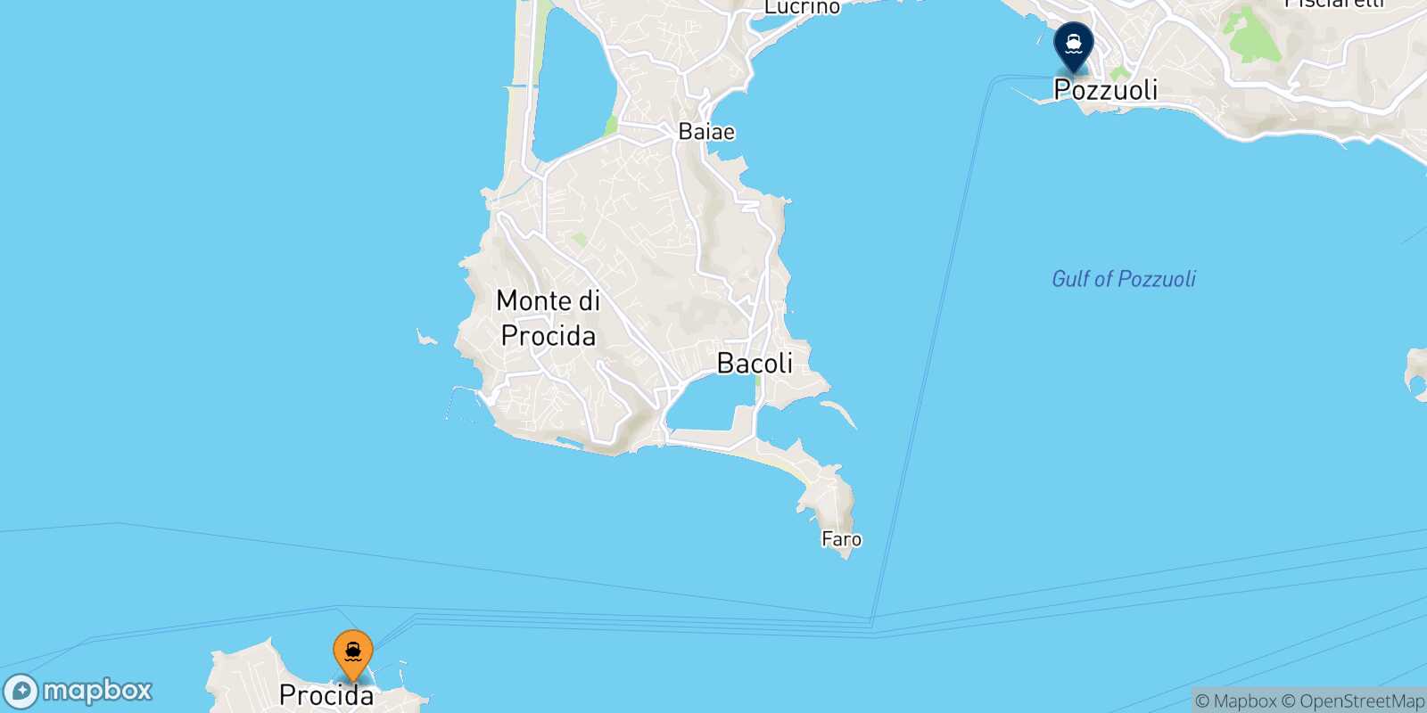 Procida Casamicciola (Ischia) route map