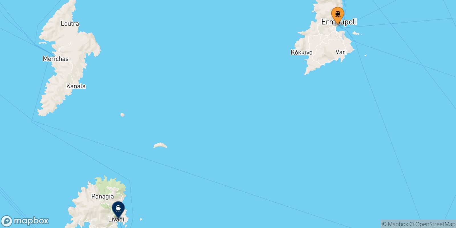 Syros Serifos route map