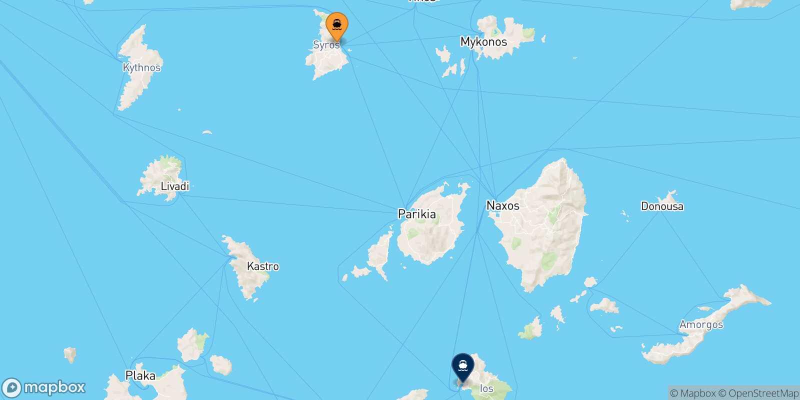 Syros Ios route map