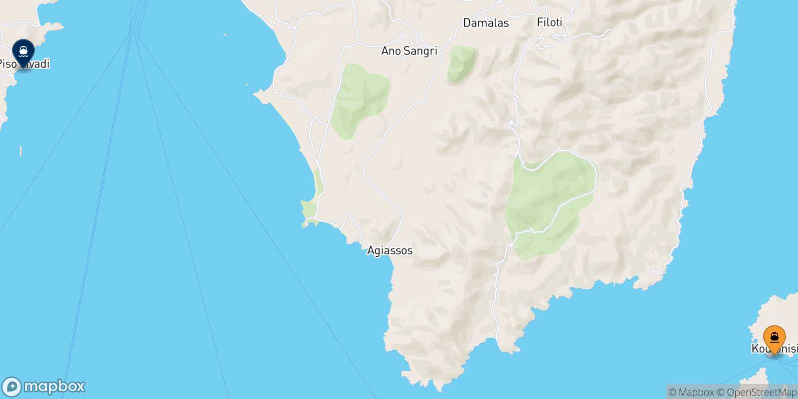 Koufonissi Piso Livadi (Paros) route map
