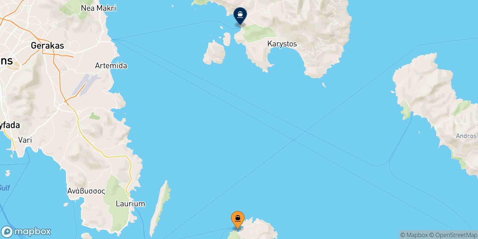 Kea Marmari route map