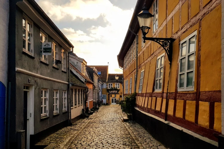 A lovely little street in Aalborg, Denmark A lovely little street in Aalborg, Denmark