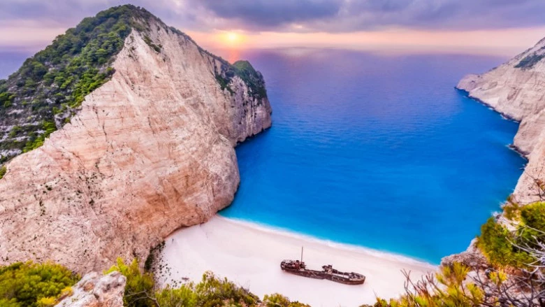 Navagio Beach or Shipwreck Beach, Zante