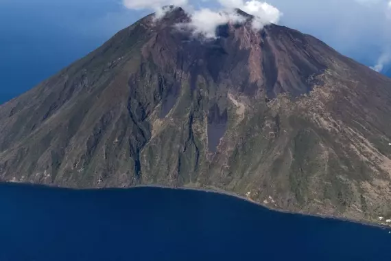 View of Stromboli from above.