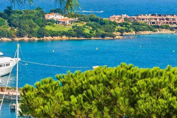 View of Porto Cervo in the Golfo Aranci, Sardinia.