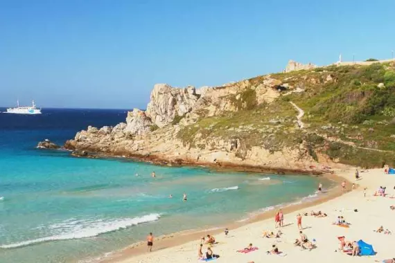 Beach in Santa Teresa di Gallura, Sardinia.