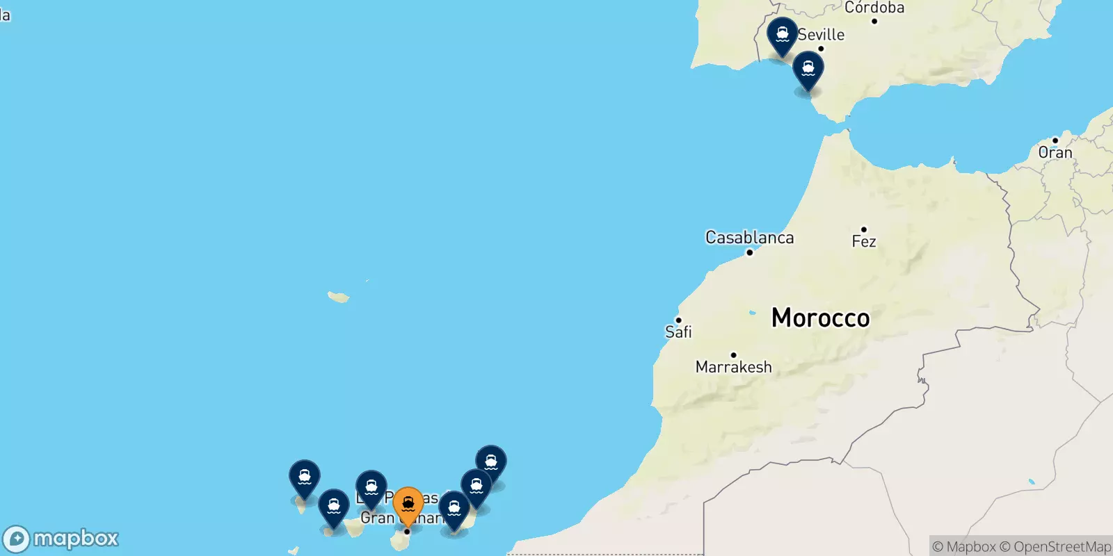 Ferries from Las Palmas De Gran Canaria