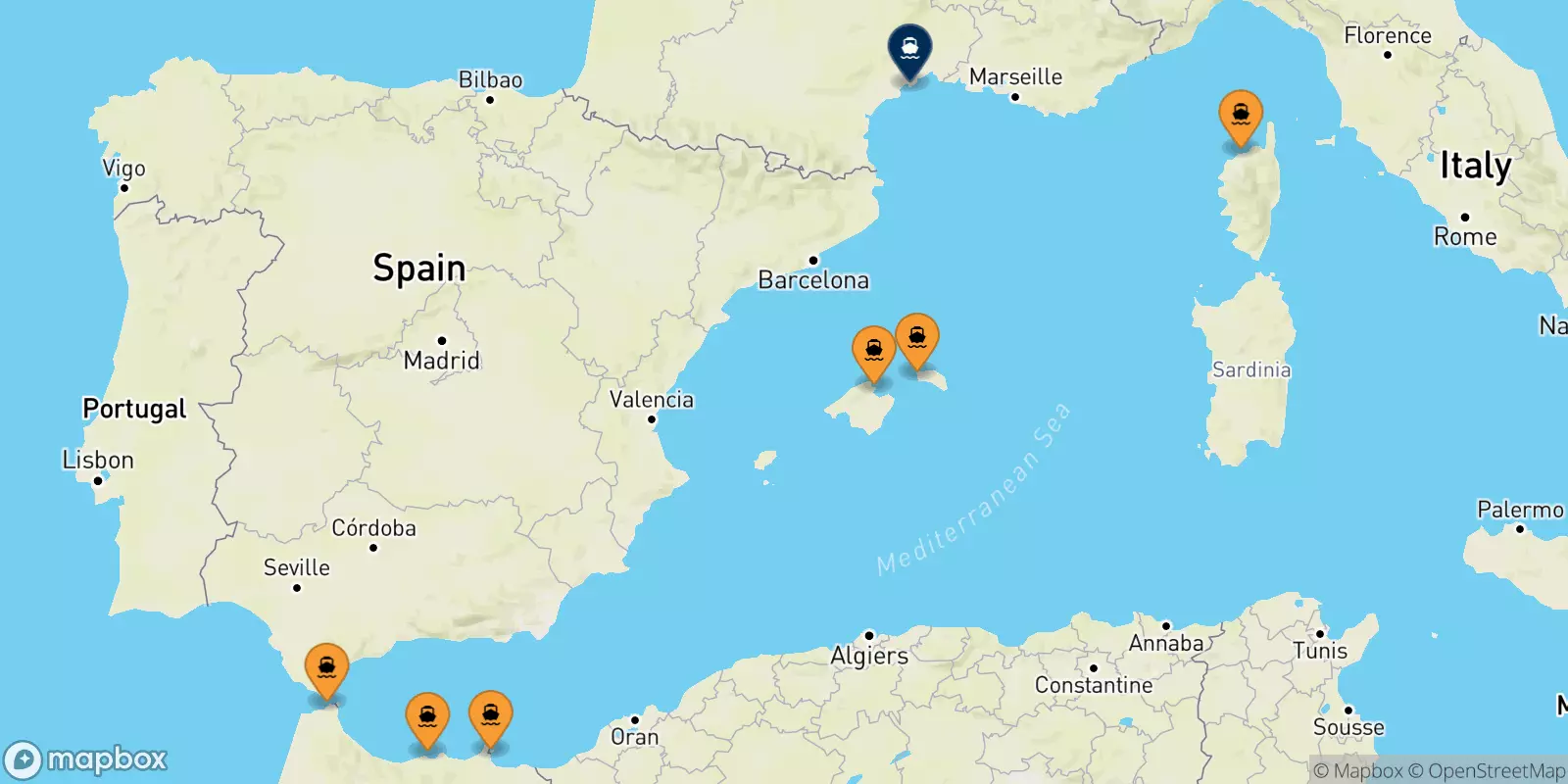 Ferries to Sete