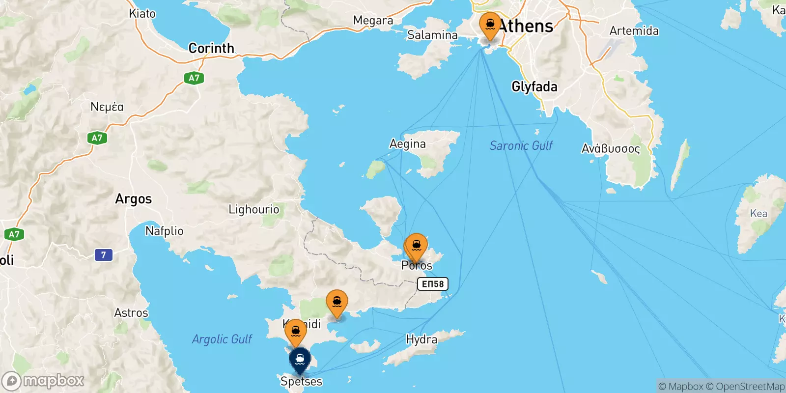 Ferries to Spetses