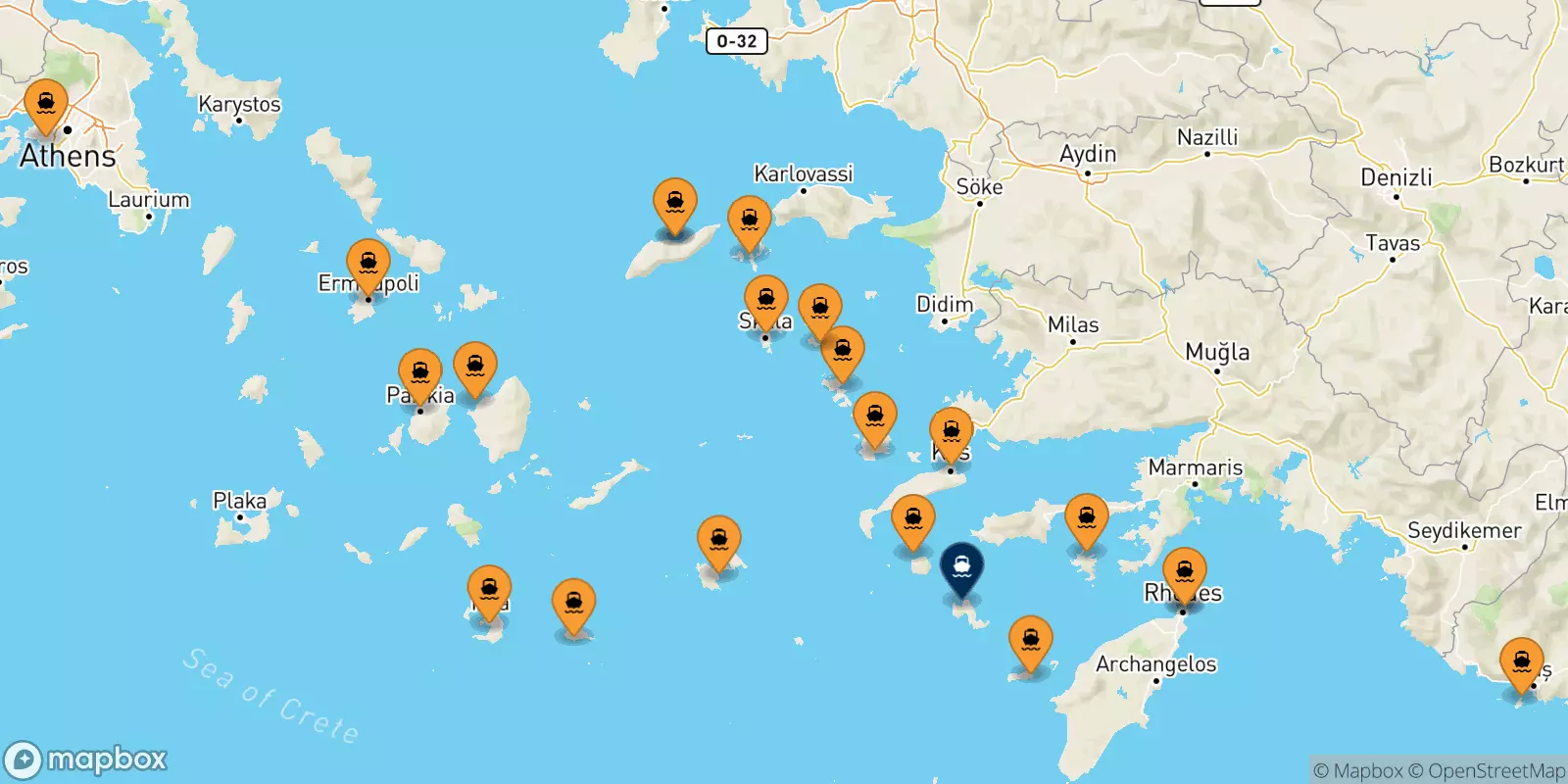 Ferries to Tilos