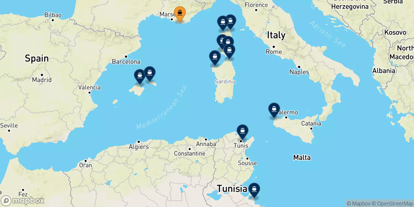 Ferries from Toulon