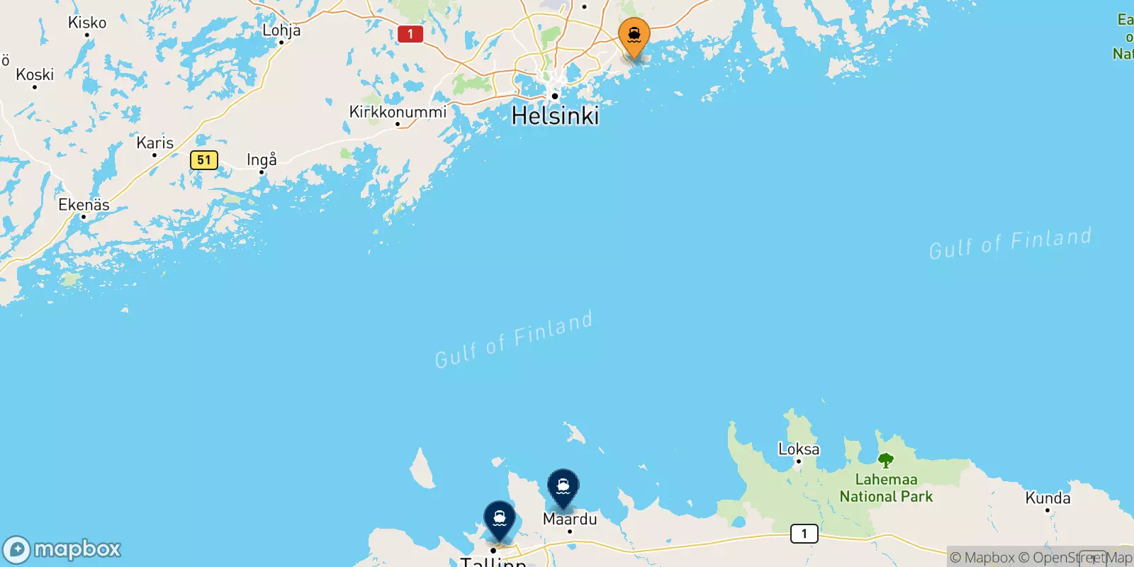 Ferries from Vuosaari