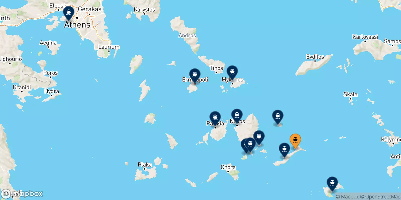 Ferries from Aegiali (Amorgos) to Greece