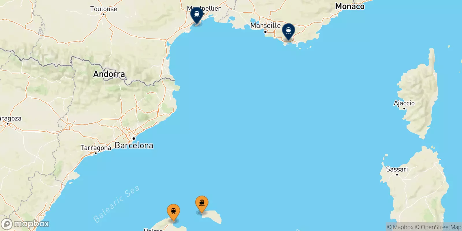 Ferries from Spain to France