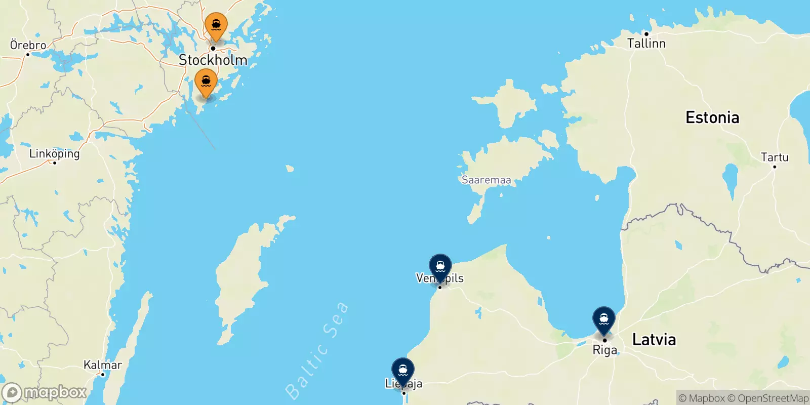 Ferries from Sweden to Latvia