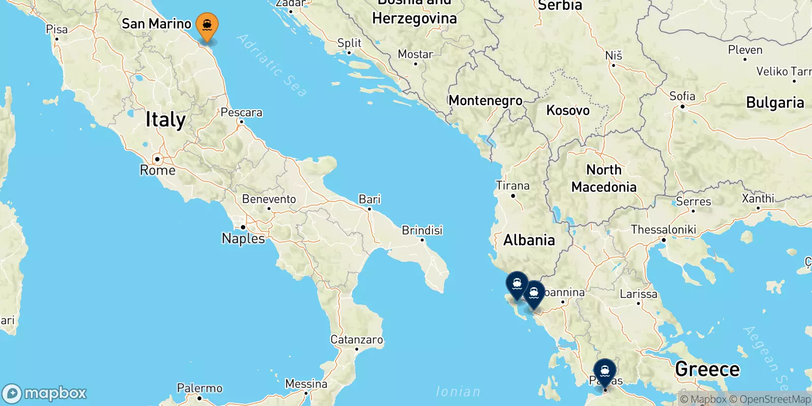 Ferries from Ancona to Greece