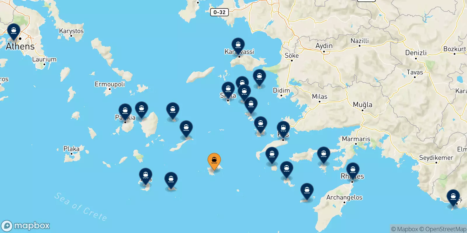 Ferries from Astypalea to Greece