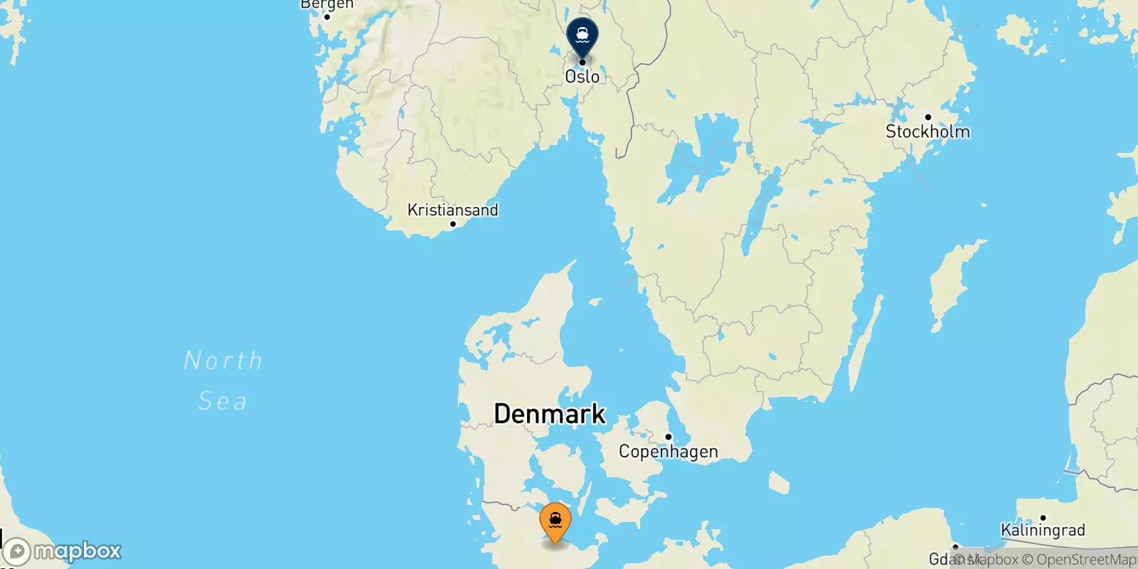 Ferries from Germany to Oslo