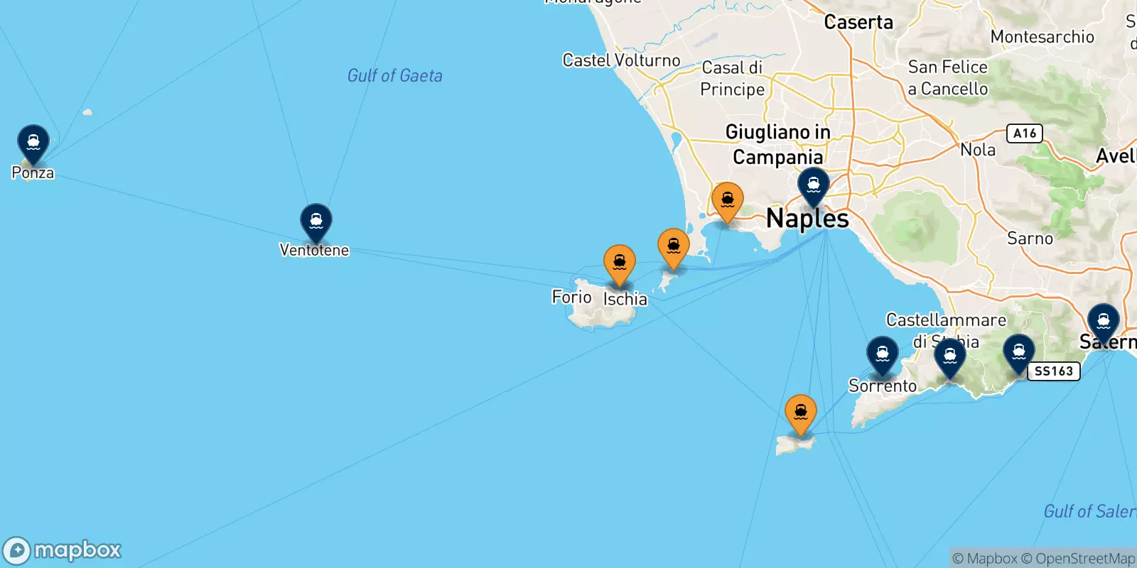 Ferries from Gulf Of Naples to Italy