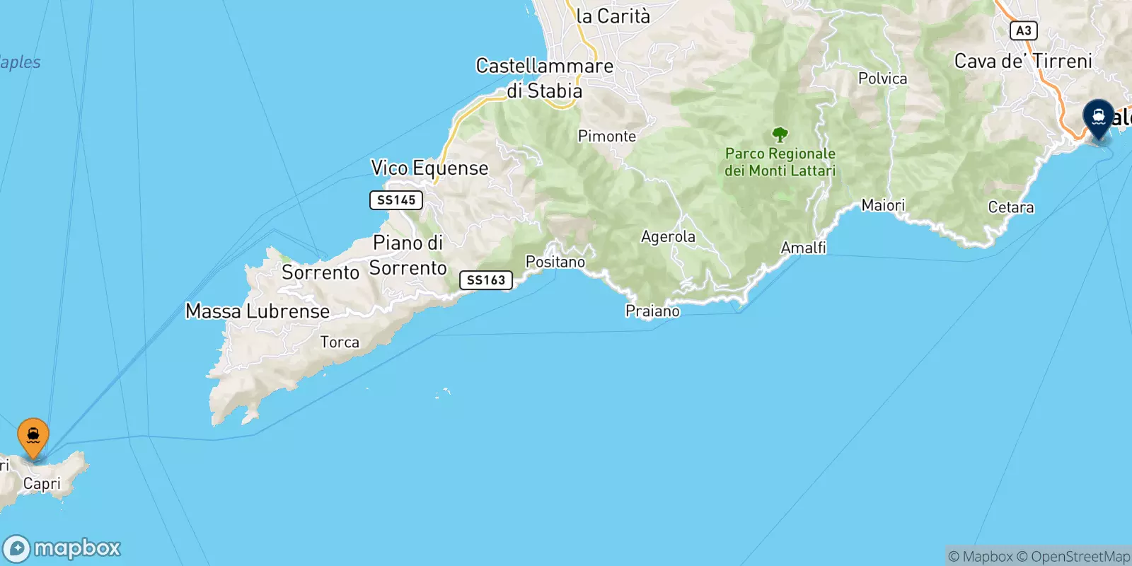 Ferries from Gulf Of Naples to Salerno