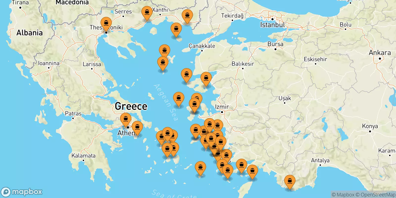 Ferries from Greece to the Aegean Islands