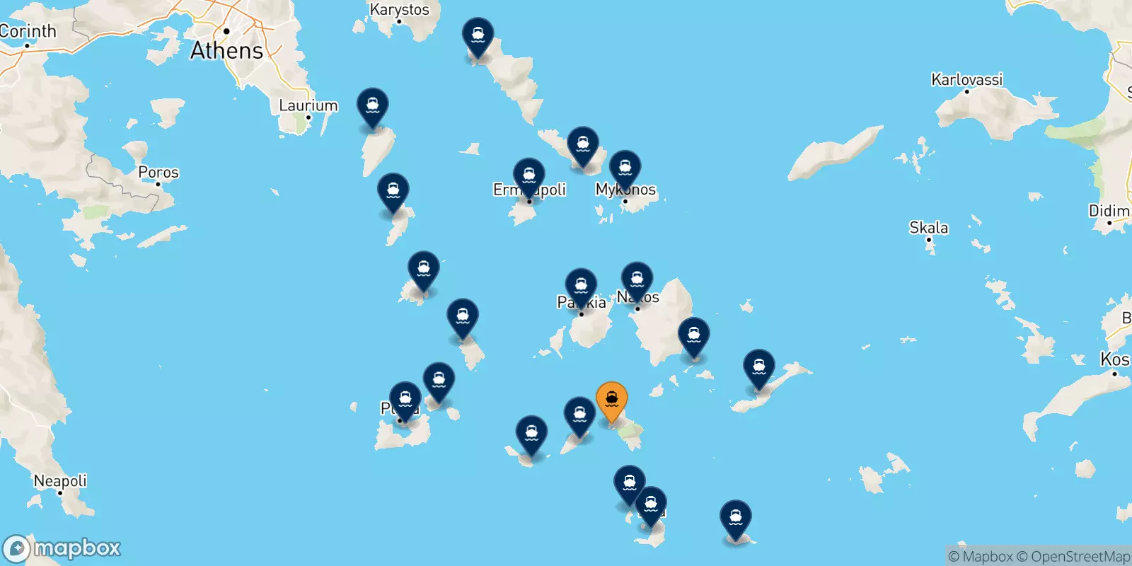 Ferries from Ios to the Cyclades Islands