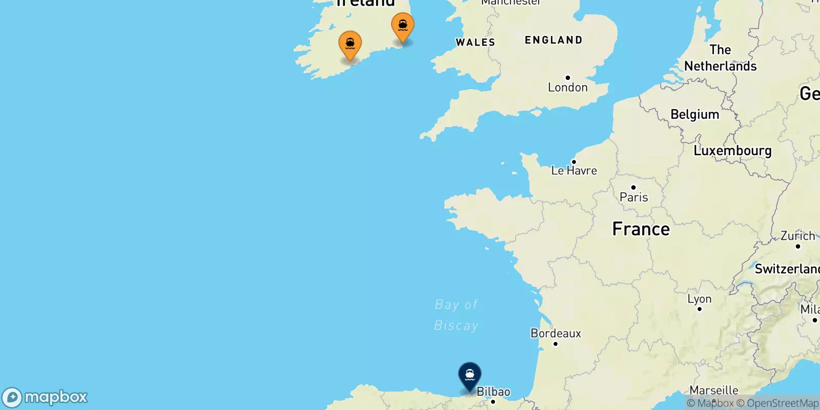 Ferries from Ireland to Santander