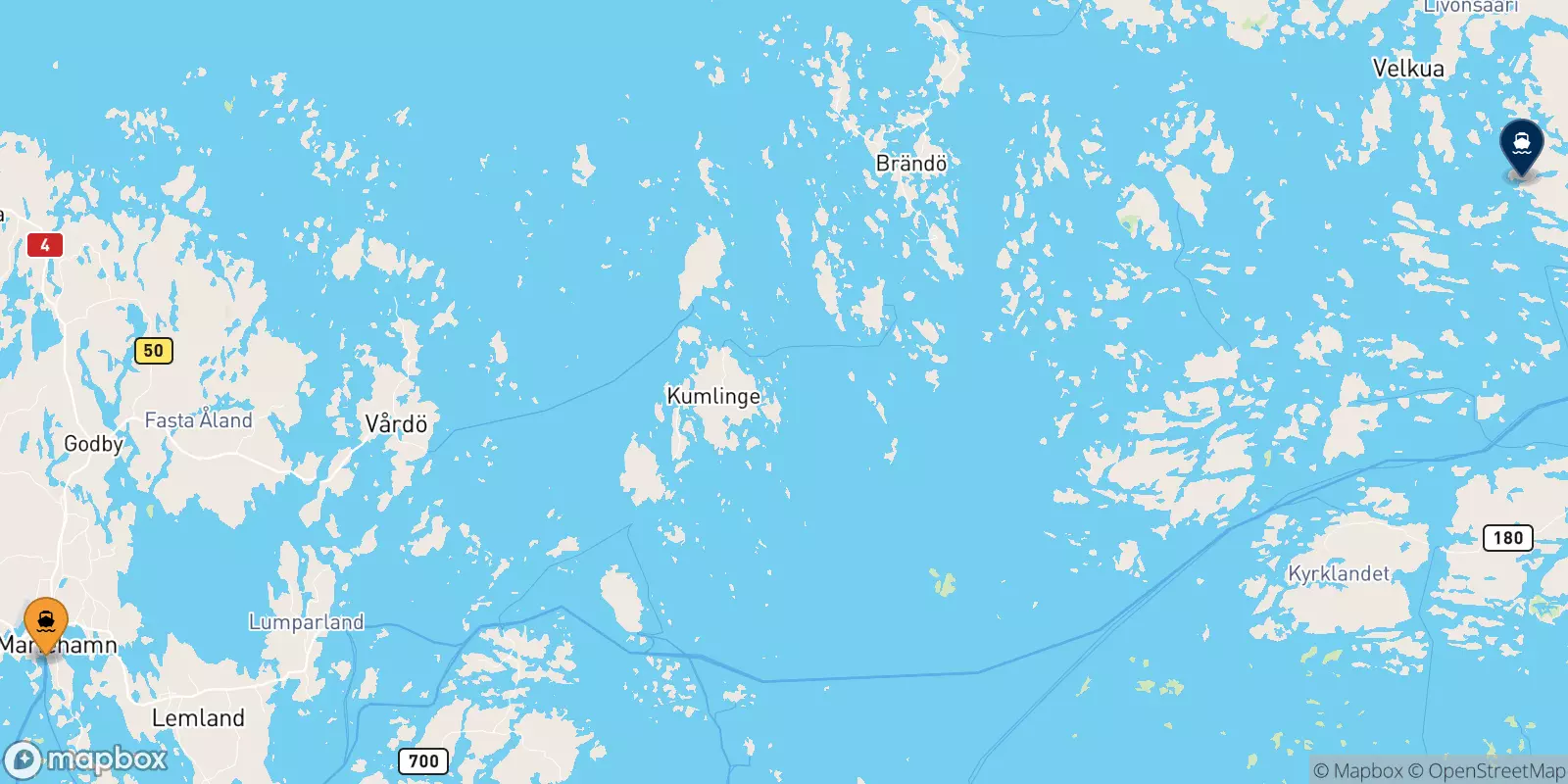 Ferries from Mariehamn to Turku