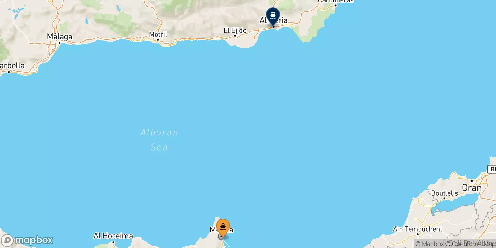 Ferries from Nador to Almeria