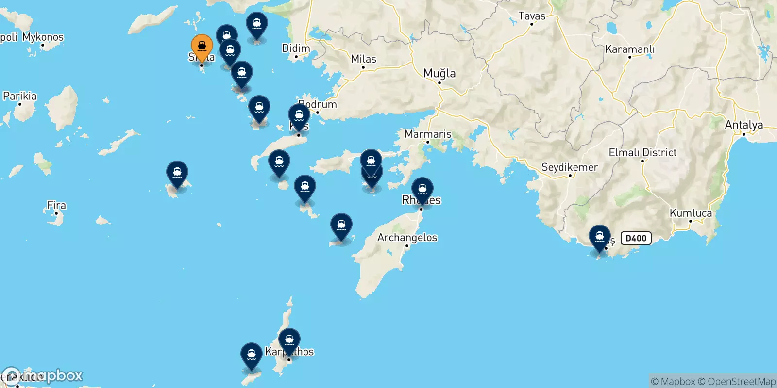 Ferries from Patmos to the Dodecanese Islands