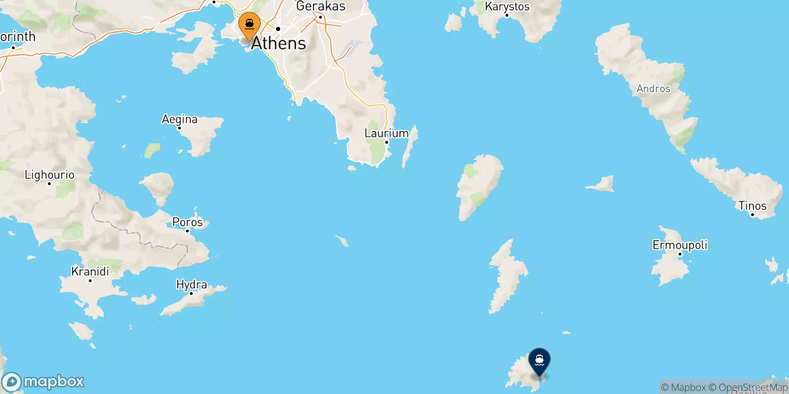 Ferries from Piraeus to Serifos