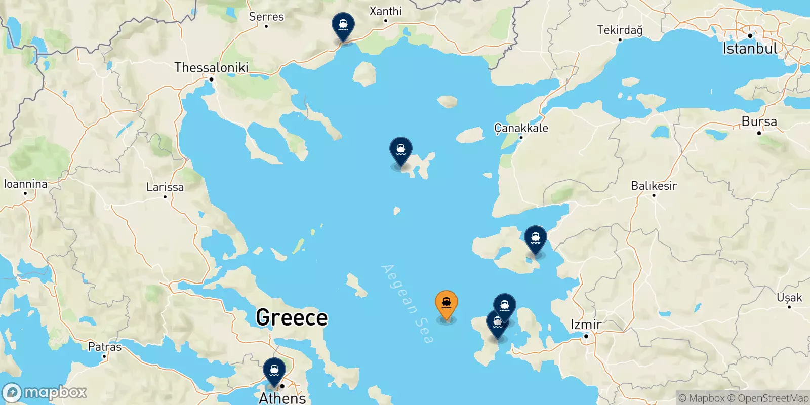 Ferries from Psara to Greece