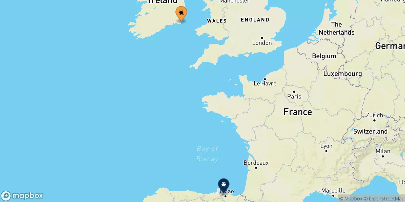 Ferries from Rosslare to Bilbao