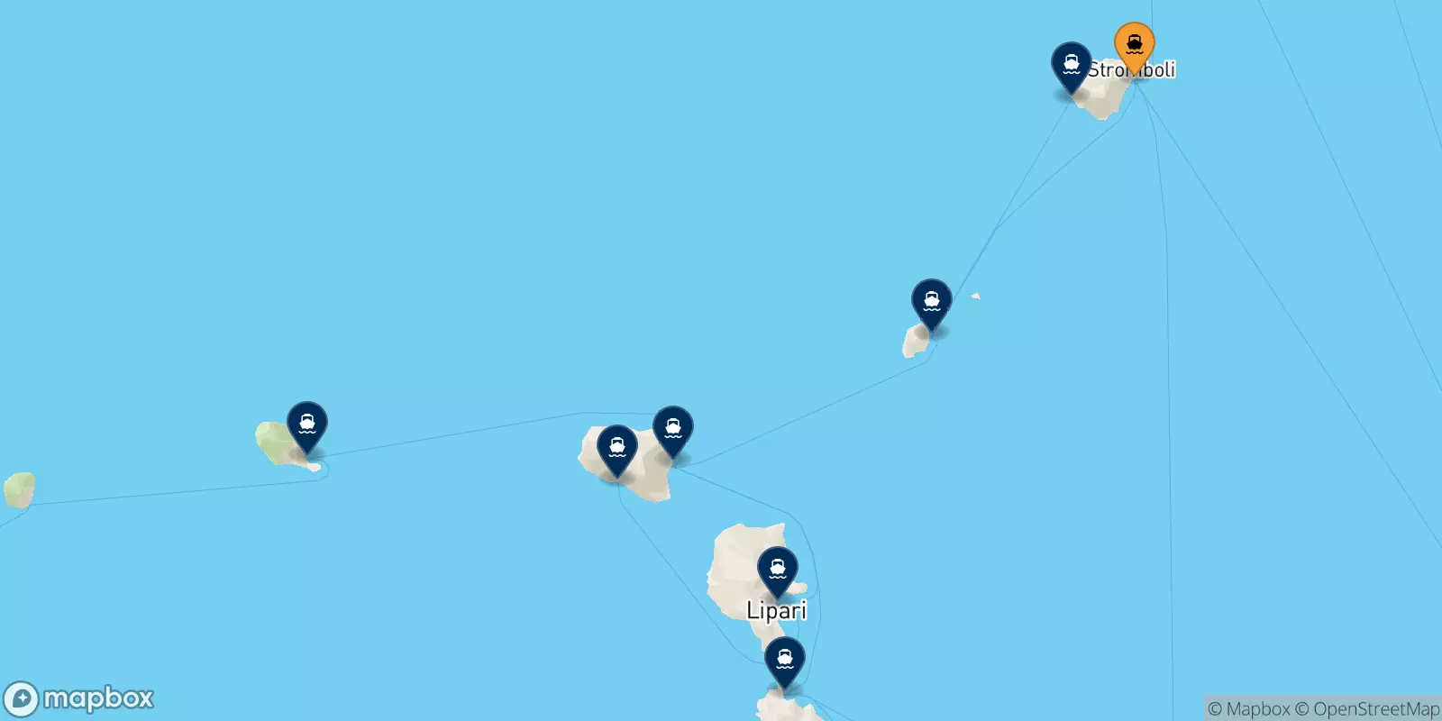 Ferries from Stromboli to the Aeolian Islands