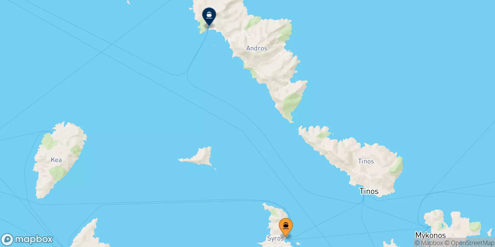 Ferries from Syros to Andros