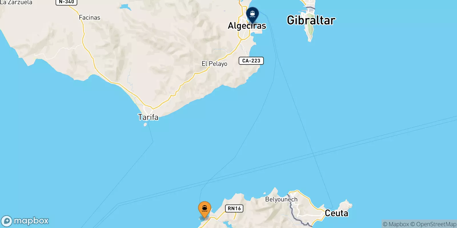 Ferries from Tangier Med to Algeciras