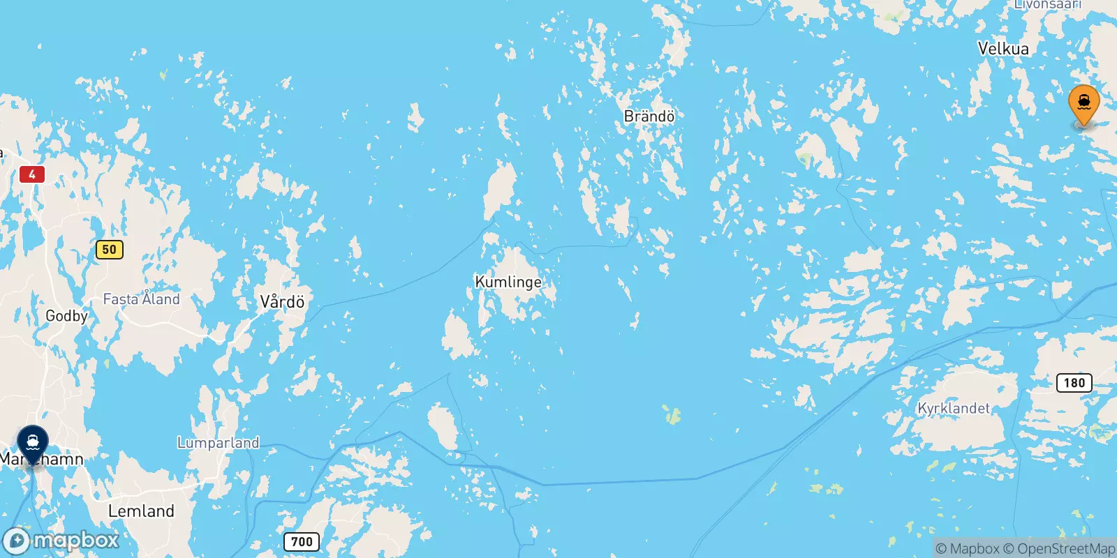 Ferries from Turku to Mariehamn