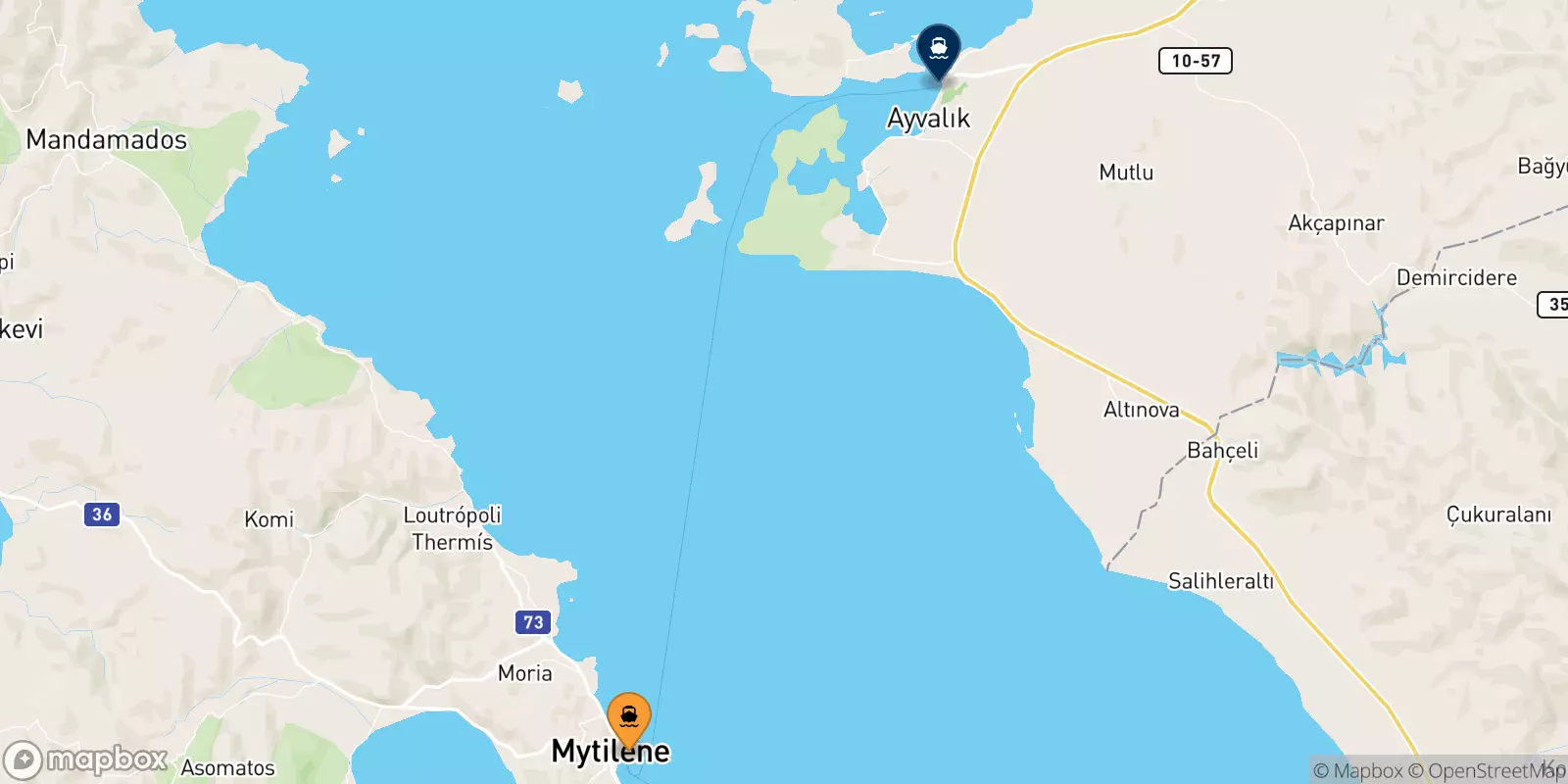 Ferries from Greece to Ayvalik