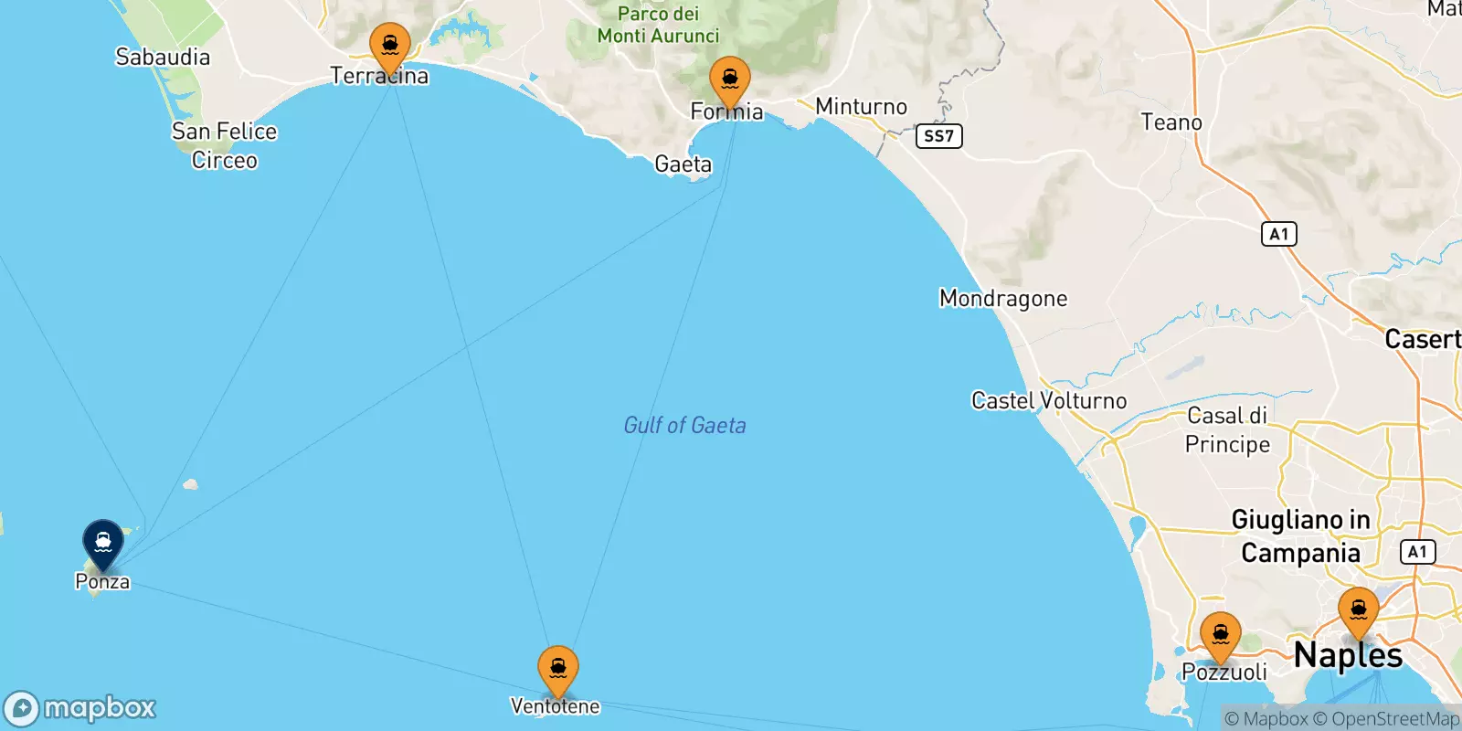 Ferries from Italy to Ponza