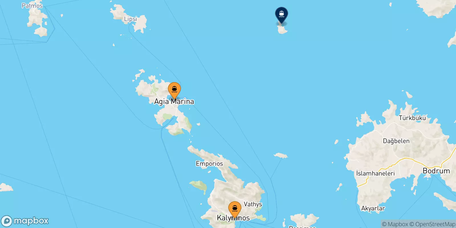 Ferries from the Dodecanese Islands to Farmakonisi