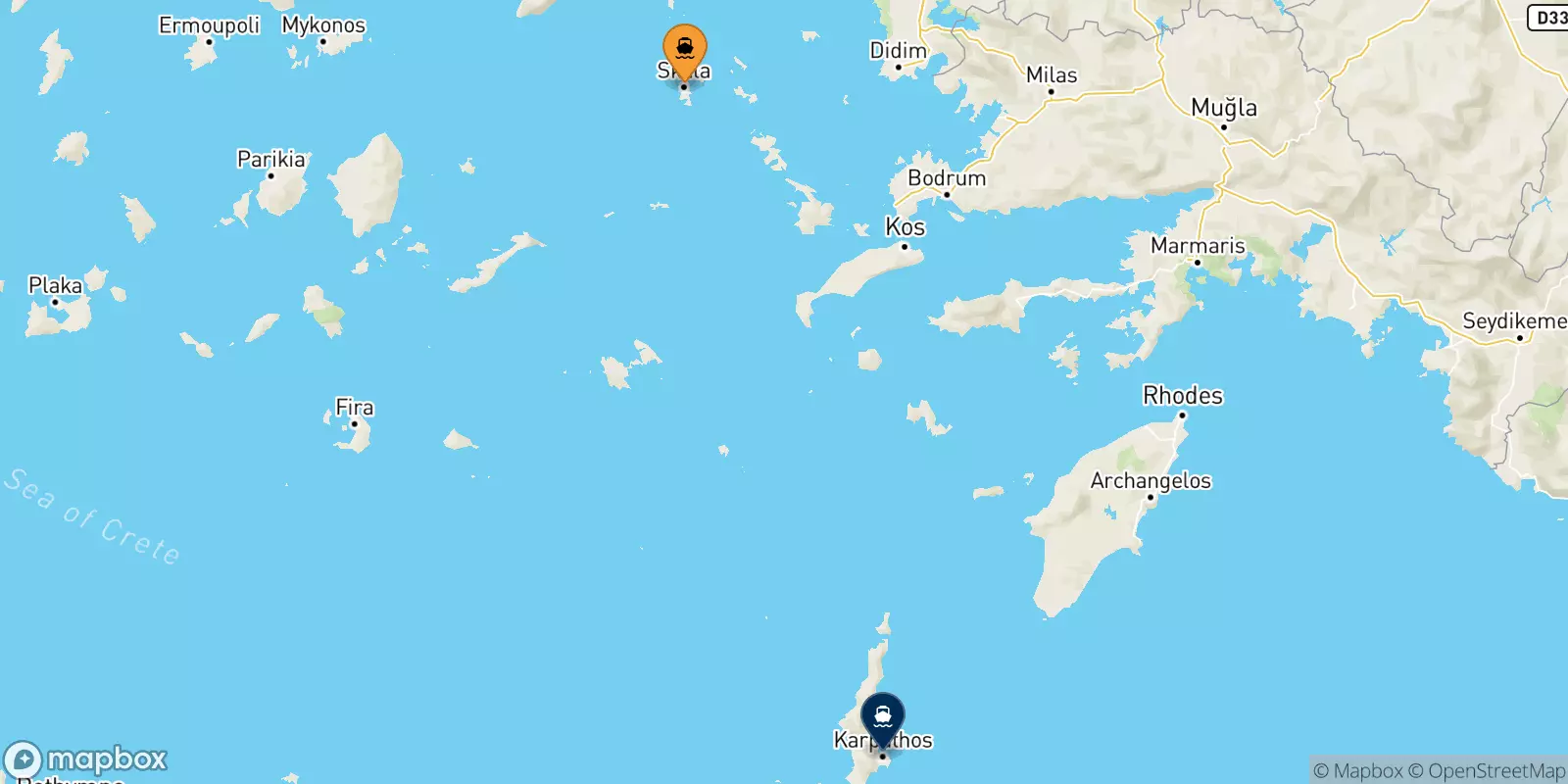 Ferries from Patmos to Karpathos