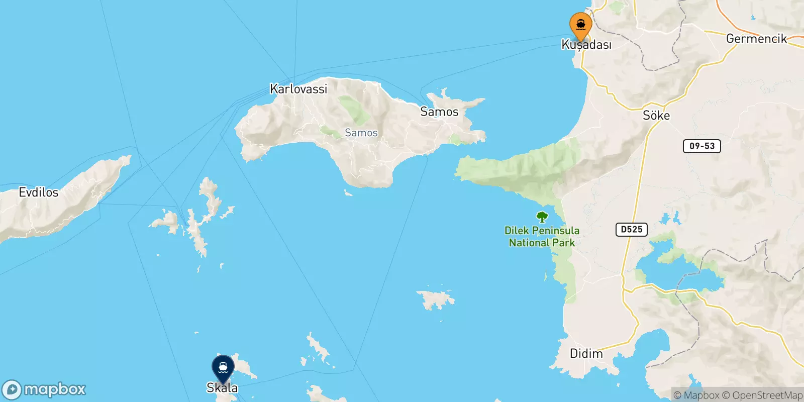 Ferries from Kusadasi to Patmos