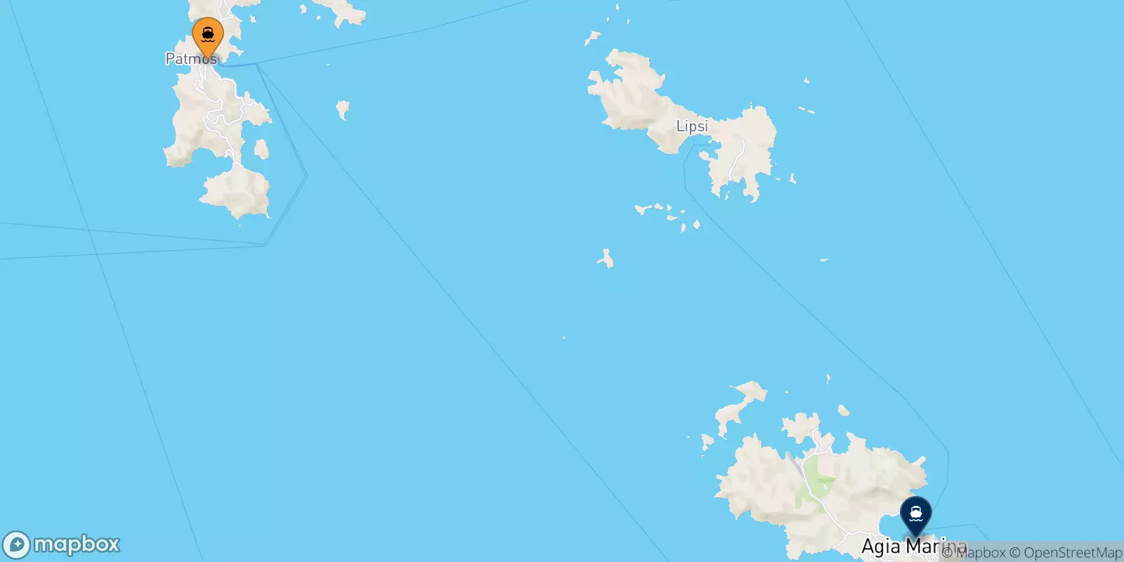 Ferries from Patmos to Agia Marina (Leros)