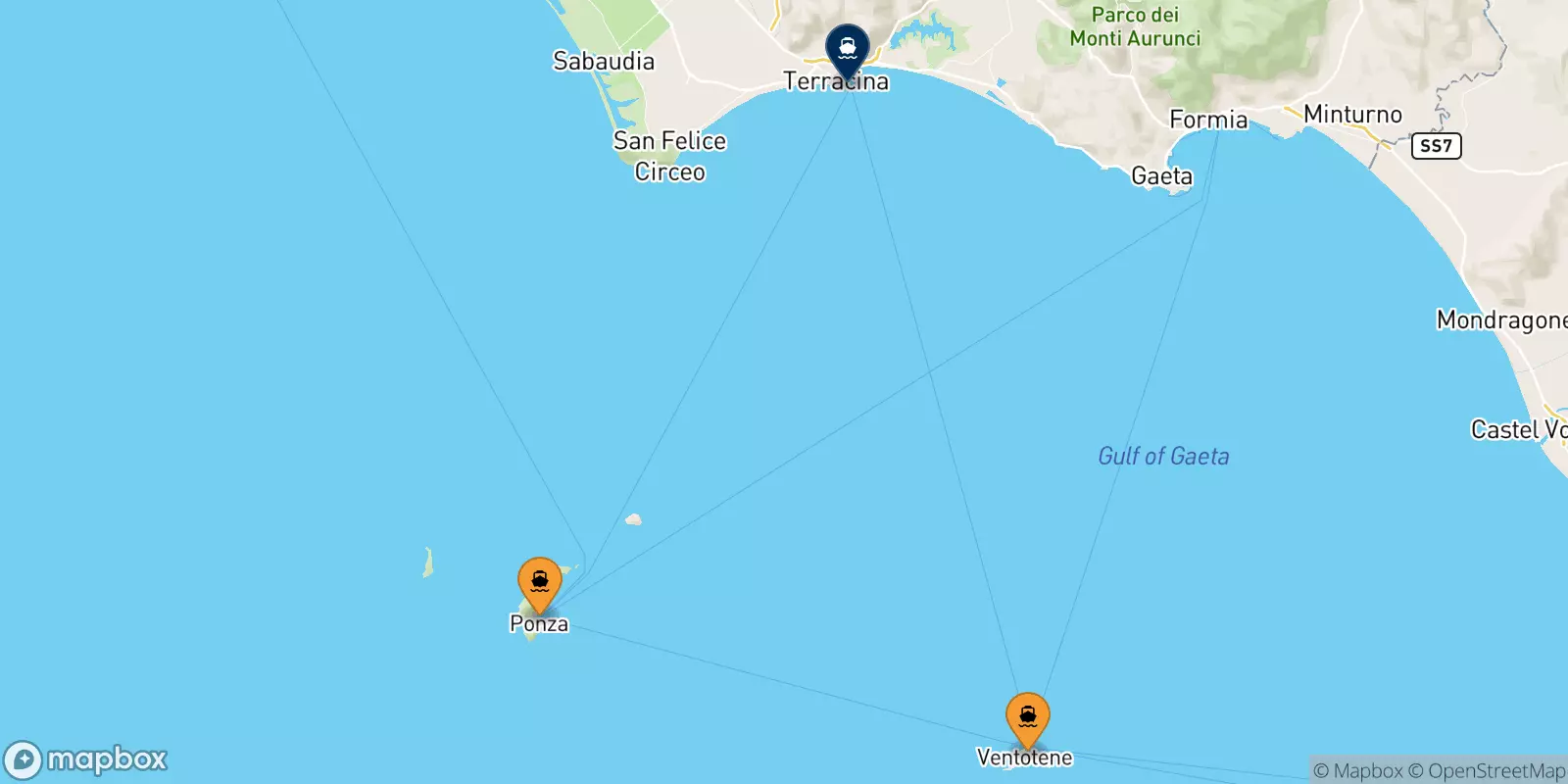 Ferries from Italy to Terracina