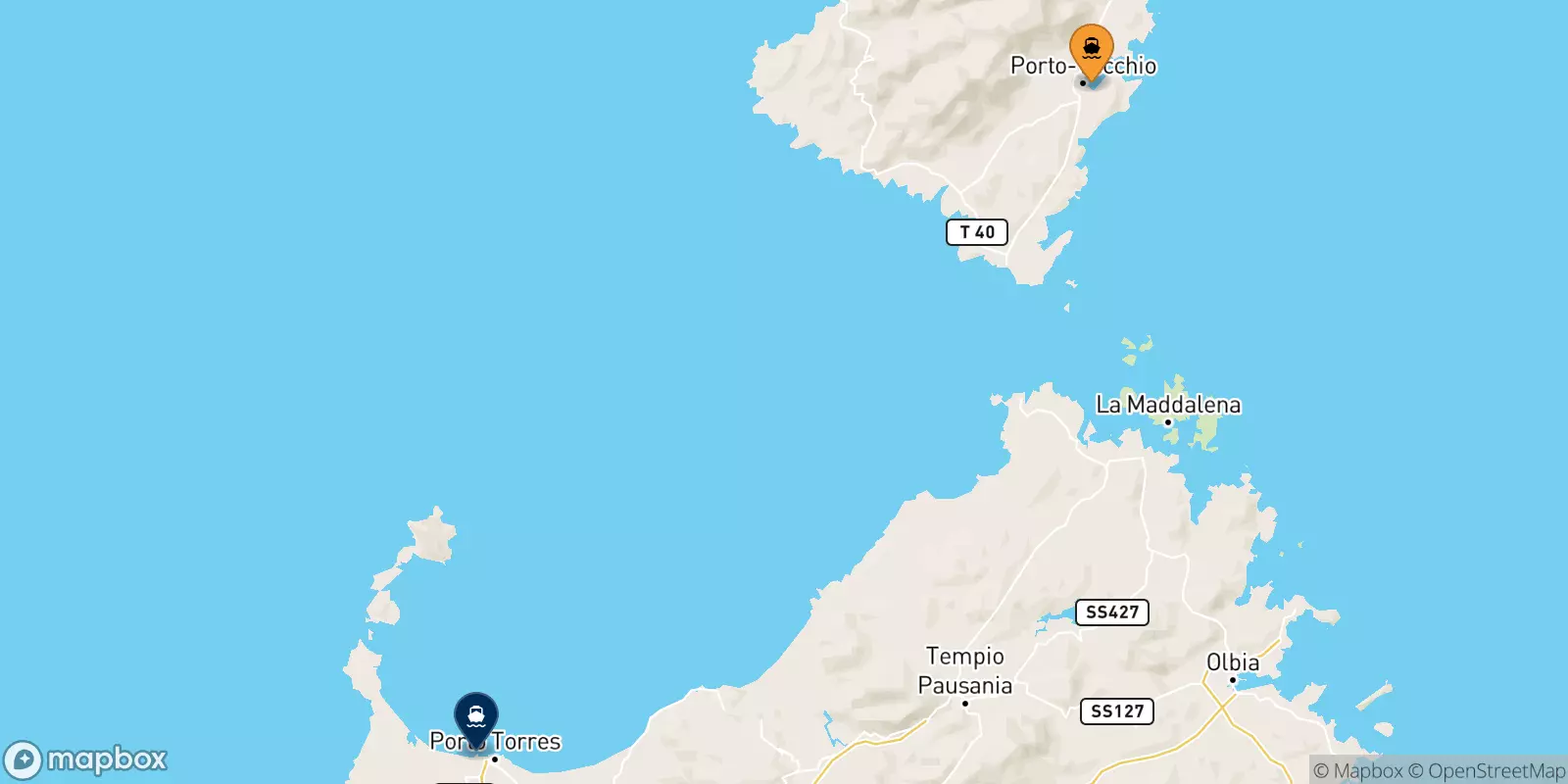 Ferries from Porto Vecchio to Porto Torres