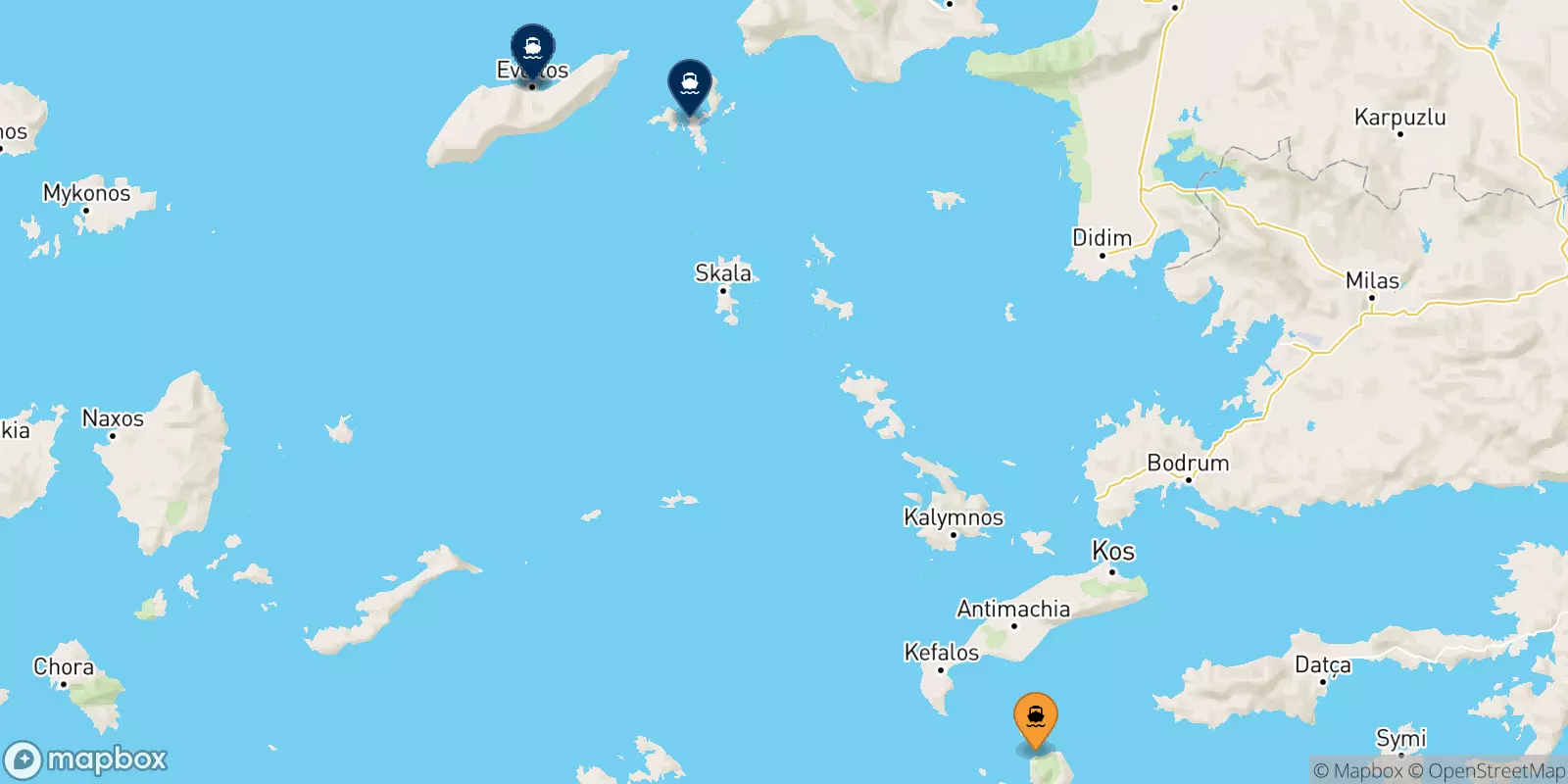 Ferries from Nisyros to the Aegean Islands