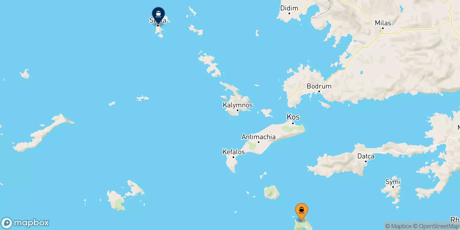 Ferries from Tilos to Patmos