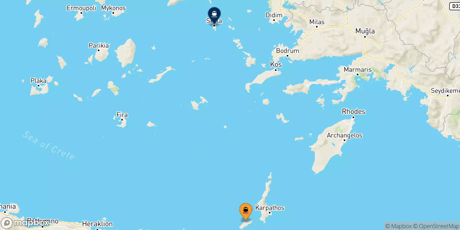 Ferries from Kasos to Patmos